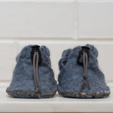 Blue Grey felted Pixie Boots