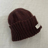 Brown newborn beanie