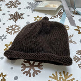 Christmas baby beanie in chocolate colour