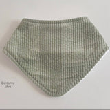 Baby bib corduroy mint colour