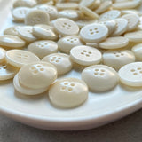 Corozo flat top Buttons on tray