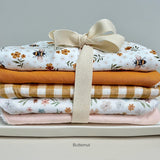 Baby dribble bib set of five butternut