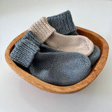 Dusky blue baby merino socks