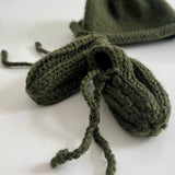 Forest green baby loafers