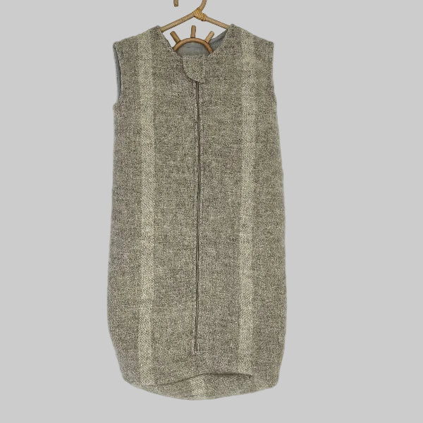 light grey natural stripe baby sleeping bags