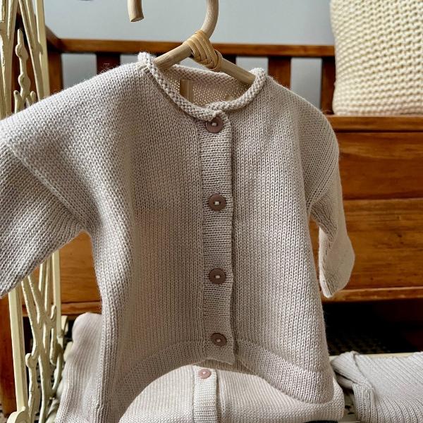 Marley Cardigan sand on hanger