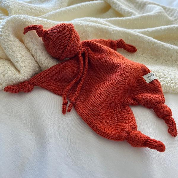 merino snow baby comforter orange