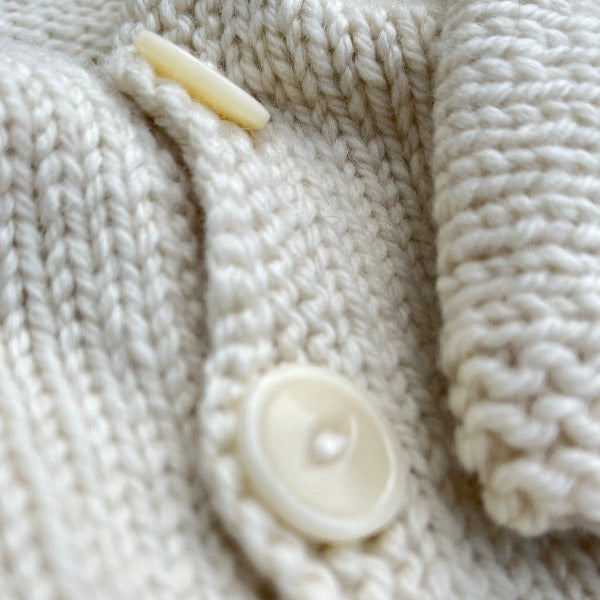 Natural Cardigan with Corozo Buttons
