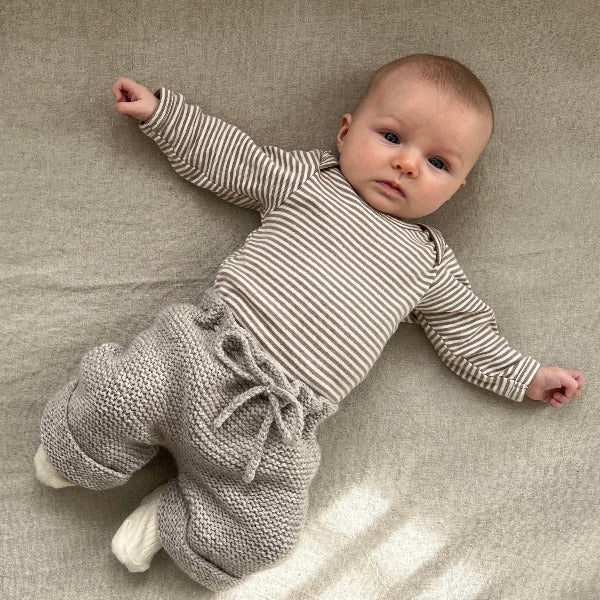 oatmeal chunky knit pants