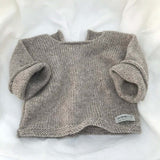 Oatmeal marle baby slouchy sweater