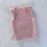 premature vest knitted in blossom pink