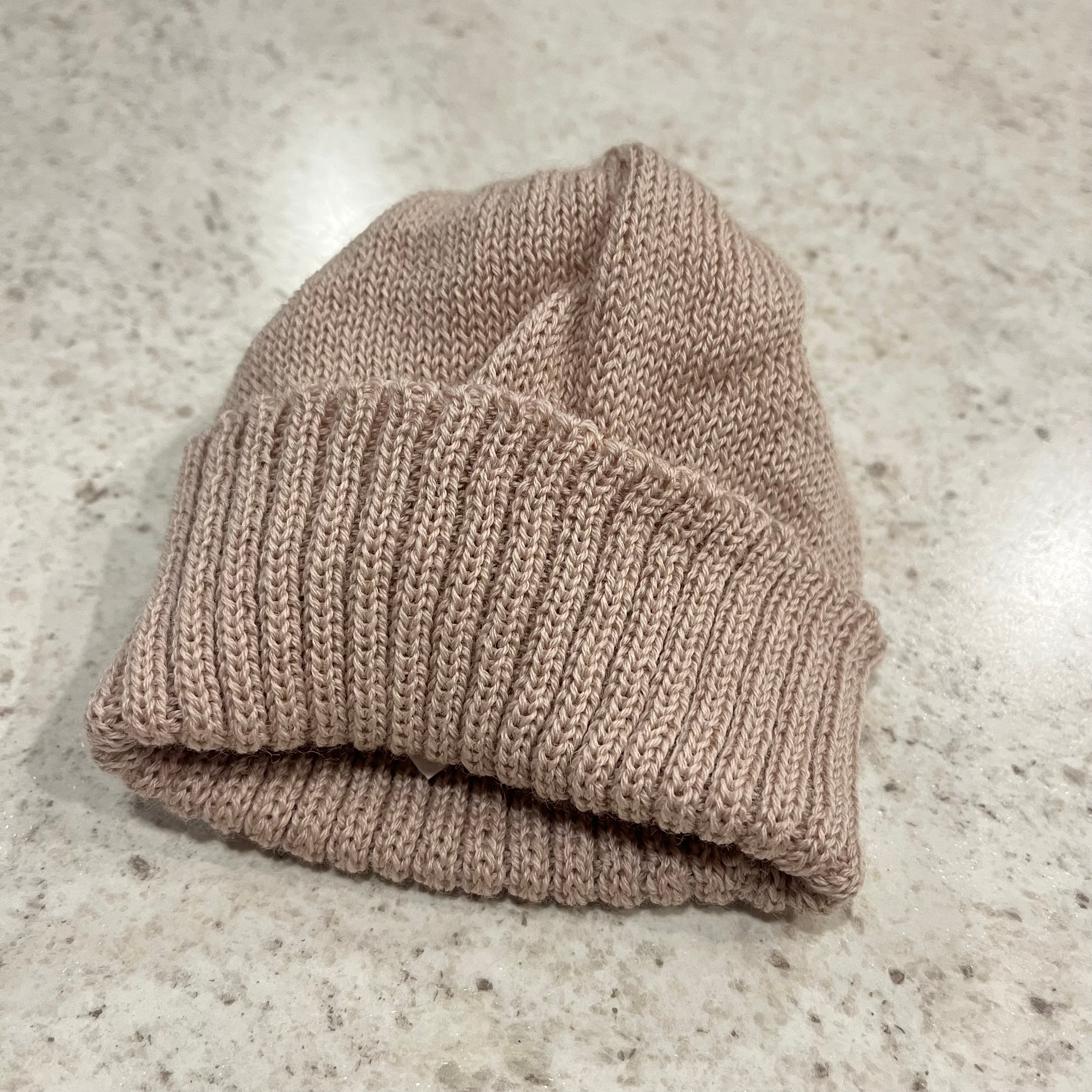 Ribbed Cuff Newborn Beanie