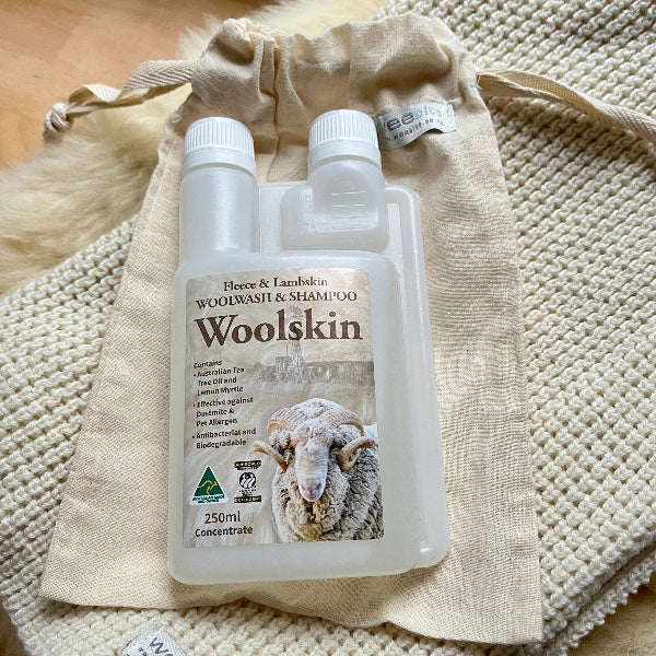 Woolskin wool wash on merino blanket