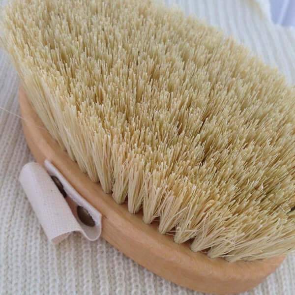 Bristles of natural wooden pet massage brush