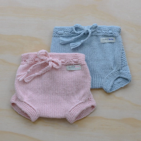 baby over nappy pants in pink and blue
