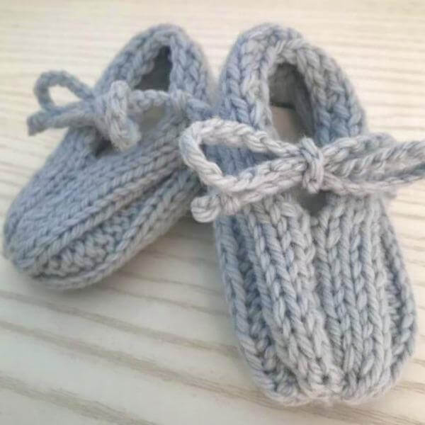 Blue baby loafers
