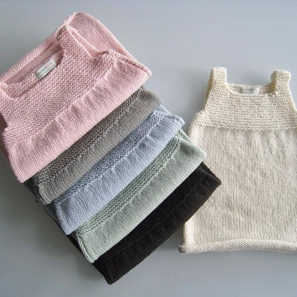 Chocolate knitted baby dress