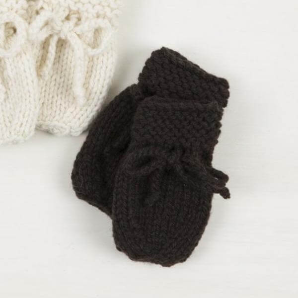 Chocolate premature mittens