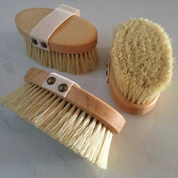 Natural wooden pet massage brush