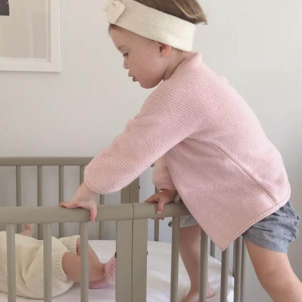 Girl in pink brunch jacket