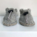 baby felted wool light grey pixie boots