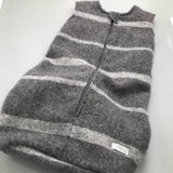 Grey striped baby sleep bag