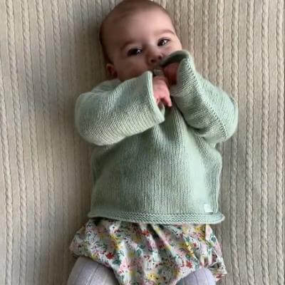 Mint baby slouchy sweater