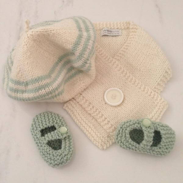 Mint beret button scarf and Mary Janes