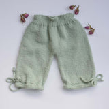 mint knitted baby pants