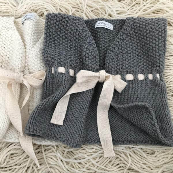 Mushroom baby girl waistcoat