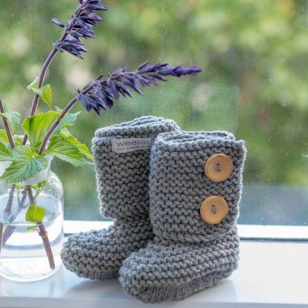 Mushroom chunky knit boots