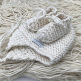 Natural baby hat and booties set