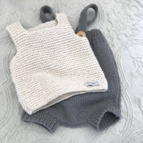 Natural baby tank top with rompers