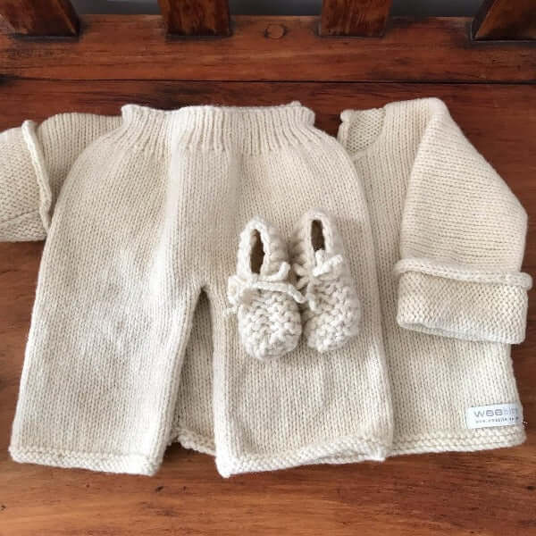 Natural baby track suit
