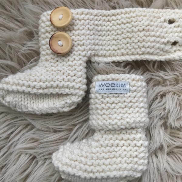 Natural chunky boots