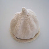 Natural knitted baby beanie