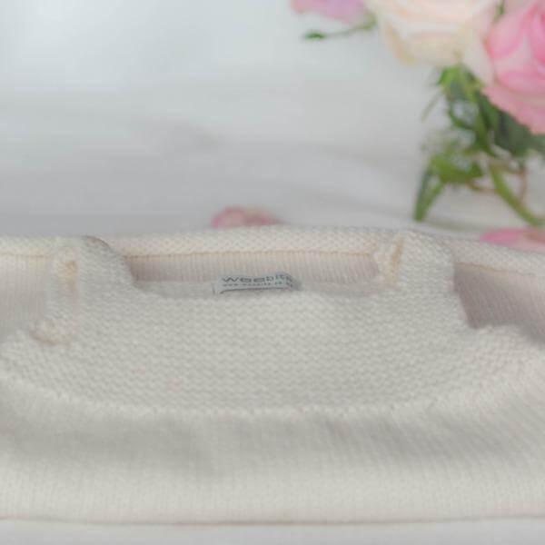 Natural knitted baby dress