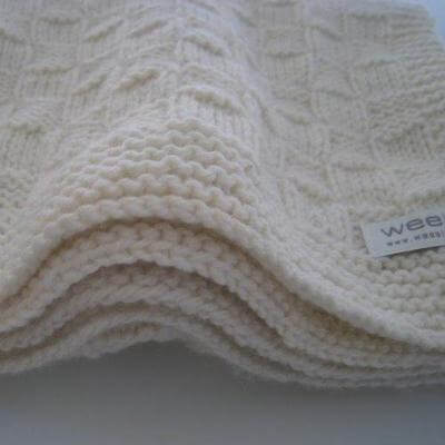 Natural merino blanket