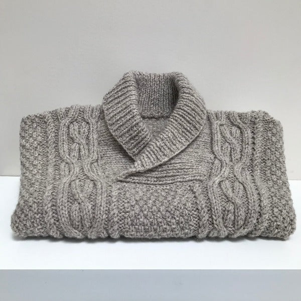 Oatmeal baby Aran jumper