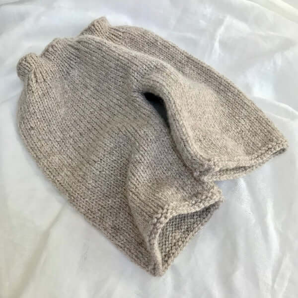 oatmeal knitted baby pants