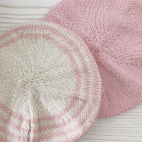 Pink baby beret