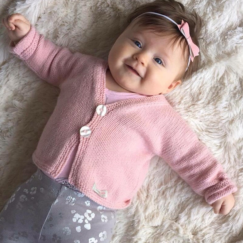 Pink baby cardigan