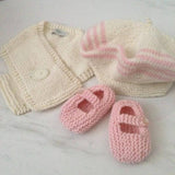 Pink beret button scarf and Mary Janes