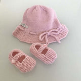 Pink brim hat and baby Mary Janes