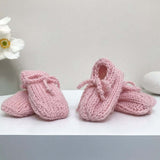 pink baby mittens and loafers set
