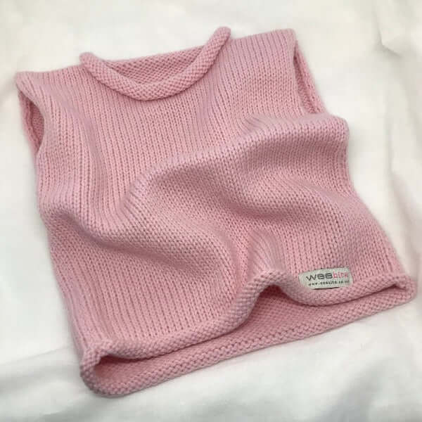 pink roll neck vest