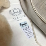 Reverse of play sheepskin baby rug